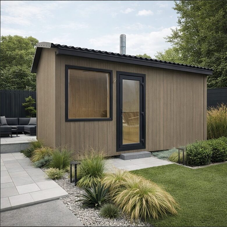 Siltināta moduļu māja ar pirti un dušu Liezēre